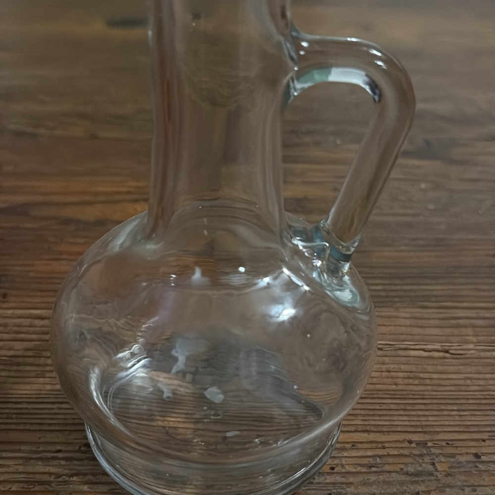Clear Glass Pitcher with Handle